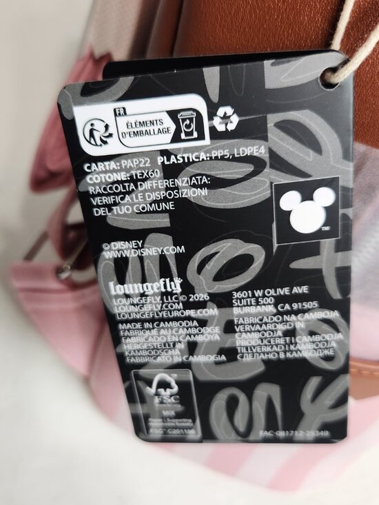 NWT Loungefly Disney Minnie Mouse Strawberry Chocolate Cupcake Mini Backpack main image 7